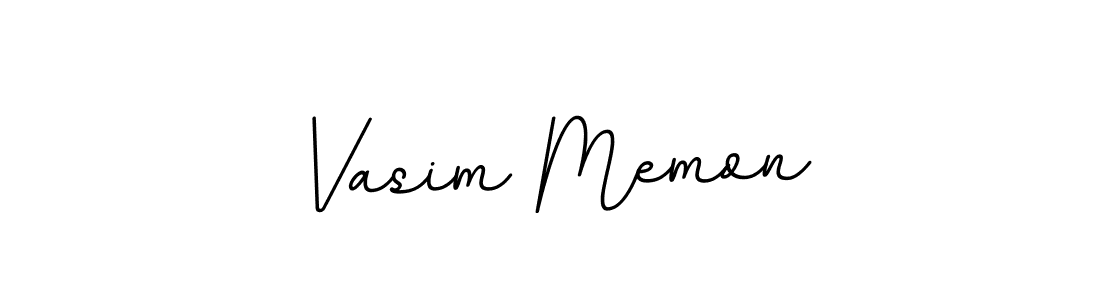 Vasim Memon stylish signature style. Best Handwritten Sign (BallpointsItalic-DORy9) for my name. Handwritten Signature Collection Ideas for my name Vasim Memon. Vasim Memon signature style 11 images and pictures png