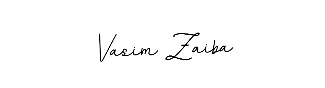 Use a signature maker to create a handwritten signature online. With this signature software, you can design (BallpointsItalic-DORy9) your own signature for name Vasim Zaiba. Vasim Zaiba signature style 11 images and pictures png