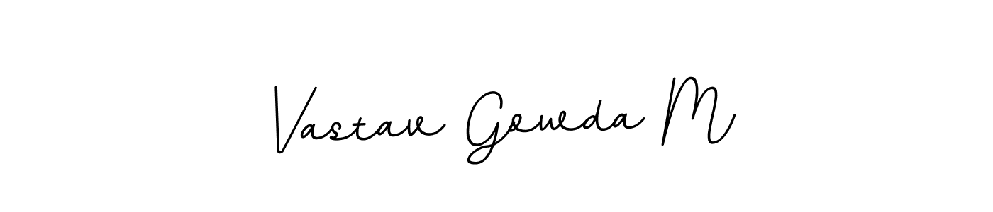 Use a signature maker to create a handwritten signature online. With this signature software, you can design (BallpointsItalic-DORy9) your own signature for name Vastav Gowda M. Vastav Gowda M signature style 11 images and pictures png