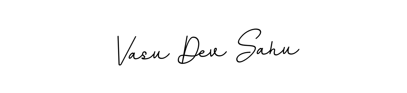 This is the best signature style for the Vasu Dev Sahu name. Also you like these signature font (BallpointsItalic-DORy9). Mix name signature. Vasu Dev Sahu signature style 11 images and pictures png