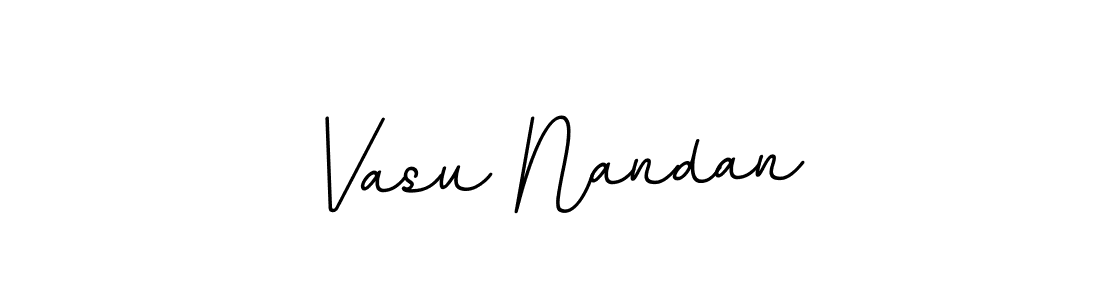 Make a beautiful signature design for name Vasu Nandan. With this signature (BallpointsItalic-DORy9) style, you can create a handwritten signature for free. Vasu Nandan signature style 11 images and pictures png