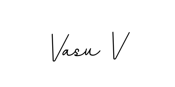 Make a beautiful signature design for name Vasu V. With this signature (BallpointsItalic-DORy9) style, you can create a handwritten signature for free. Vasu V signature style 11 images and pictures png