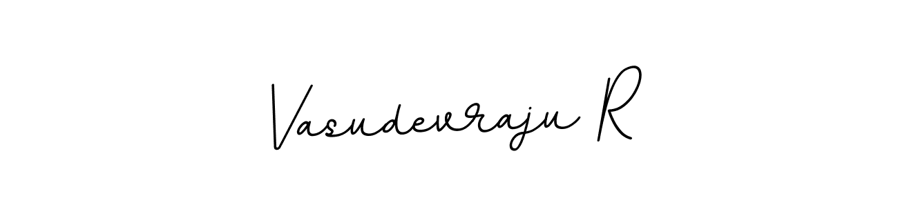 Create a beautiful signature design for name Vasudevraju R. With this signature (BallpointsItalic-DORy9) fonts, you can make a handwritten signature for free. Vasudevraju R signature style 11 images and pictures png