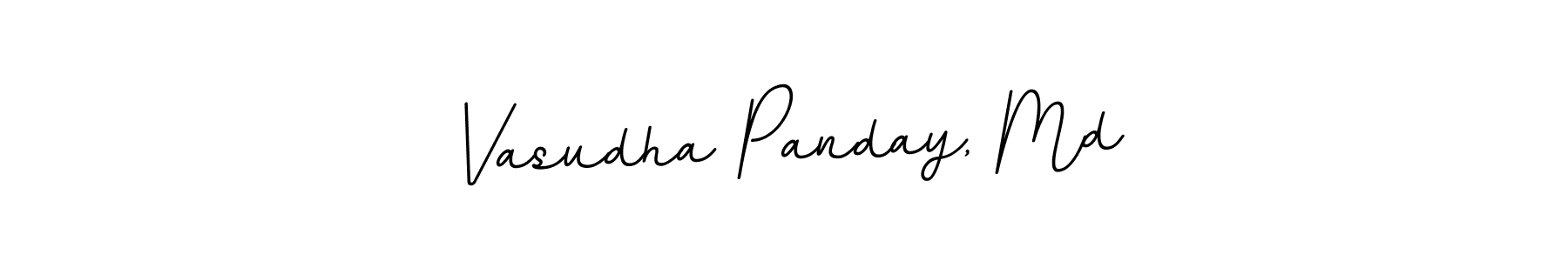 Create a beautiful signature design for name Vasudha Panday, Md. With this signature (BallpointsItalic-DORy9) fonts, you can make a handwritten signature for free. Vasudha Panday, Md signature style 11 images and pictures png