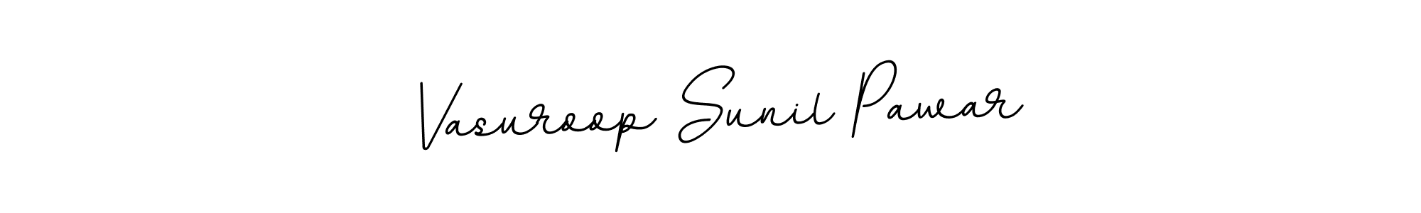 The best way (BallpointsItalic-DORy9) to make a short signature is to pick only two or three words in your name. The name Vasuroop Sunil Pawar include a total of six letters. For converting this name. Vasuroop Sunil Pawar signature style 11 images and pictures png