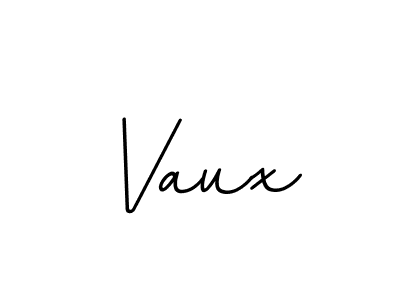 Use a signature maker to create a handwritten signature online. With this signature software, you can design (BallpointsItalic-DORy9) your own signature for name Vaux. Vaux signature style 11 images and pictures png