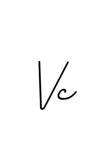 Create a beautiful signature design for name Vc. With this signature (BallpointsItalic-DORy9) fonts, you can make a handwritten signature for free. Vc signature style 11 images and pictures png