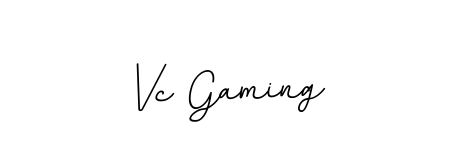 Create a beautiful signature design for name Vc Gaming. With this signature (BallpointsItalic-DORy9) fonts, you can make a handwritten signature for free. Vc Gaming signature style 11 images and pictures png