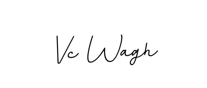 Use a signature maker to create a handwritten signature online. With this signature software, you can design (BallpointsItalic-DORy9) your own signature for name Vc Wagh. Vc Wagh signature style 11 images and pictures png