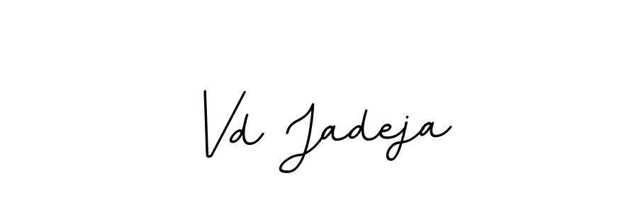 Make a beautiful signature design for name Vd Jadeja. With this signature (BallpointsItalic-DORy9) style, you can create a handwritten signature for free. Vd Jadeja signature style 11 images and pictures png