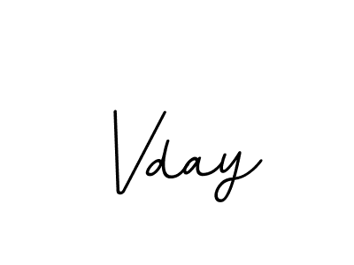 Use a signature maker to create a handwritten signature online. With this signature software, you can design (BallpointsItalic-DORy9) your own signature for name Vday. Vday signature style 11 images and pictures png