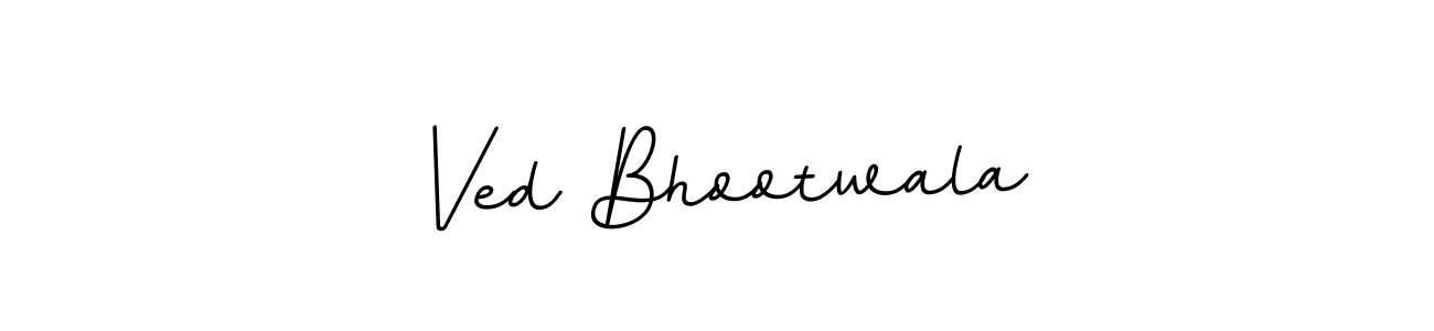 Design your own signature with our free online signature maker. With this signature software, you can create a handwritten (BallpointsItalic-DORy9) signature for name Ved Bhootwala. Ved Bhootwala signature style 11 images and pictures png