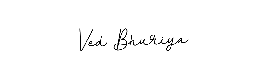 Create a beautiful signature design for name Ved Bhuriya. With this signature (BallpointsItalic-DORy9) fonts, you can make a handwritten signature for free. Ved Bhuriya signature style 11 images and pictures png