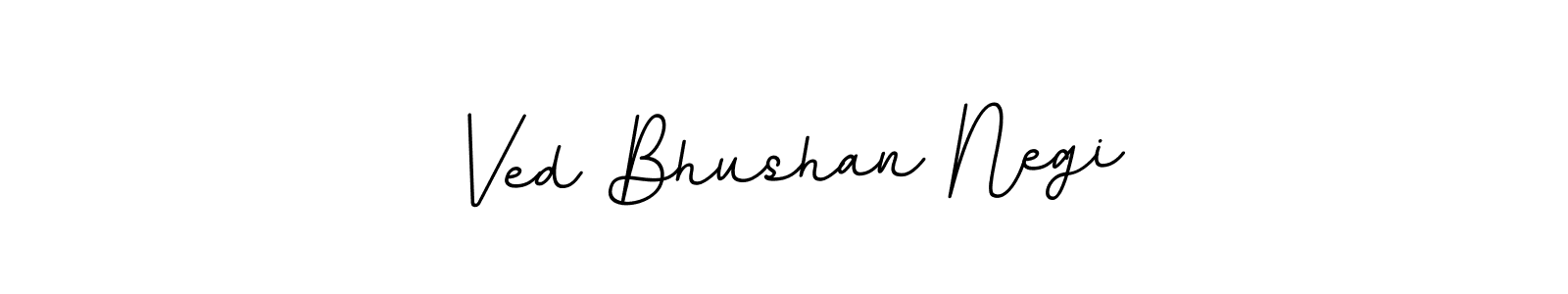 Design your own signature with our free online signature maker. With this signature software, you can create a handwritten (BallpointsItalic-DORy9) signature for name Ved Bhushan Negi. Ved Bhushan Negi signature style 11 images and pictures png