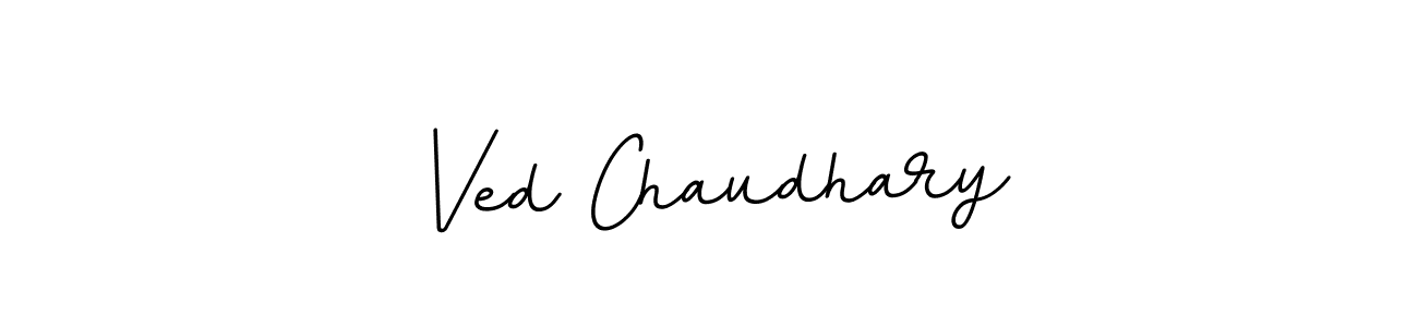 Make a beautiful signature design for name Ved Chaudhary. With this signature (BallpointsItalic-DORy9) style, you can create a handwritten signature for free. Ved Chaudhary signature style 11 images and pictures png