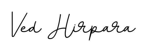 The best way (BallpointsItalic-DORy9) to make a short signature is to pick only two or three words in your name. For converting this name Ved Hirpara. Ved Hirpara signature style 11 images and pictures png