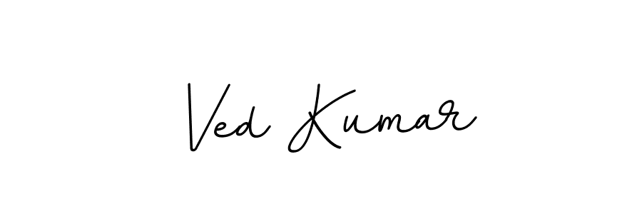 Create a beautiful signature design for name Ved Kumar. With this signature (BallpointsItalic-DORy9) fonts, you can make a handwritten signature for free. Ved Kumar signature style 11 images and pictures png