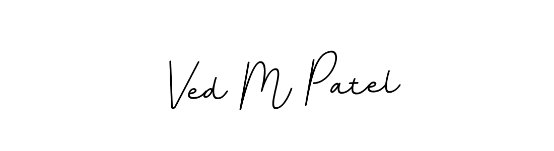 Ved M Patel stylish signature style. Best Handwritten Sign (BallpointsItalic-DORy9) for my name. Handwritten Signature Collection Ideas for my name Ved M Patel. Ved M Patel signature style 11 images and pictures png