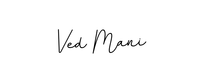 Ved Mani stylish signature style. Best Handwritten Sign (BallpointsItalic-DORy9) for my name. Handwritten Signature Collection Ideas for my name Ved Mani. Ved Mani signature style 11 images and pictures png