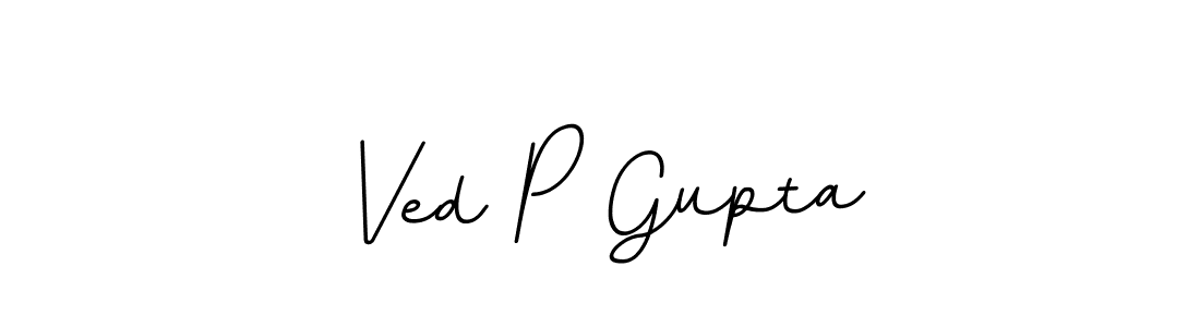 Design your own signature with our free online signature maker. With this signature software, you can create a handwritten (BallpointsItalic-DORy9) signature for name Ved P Gupta. Ved P Gupta signature style 11 images and pictures png