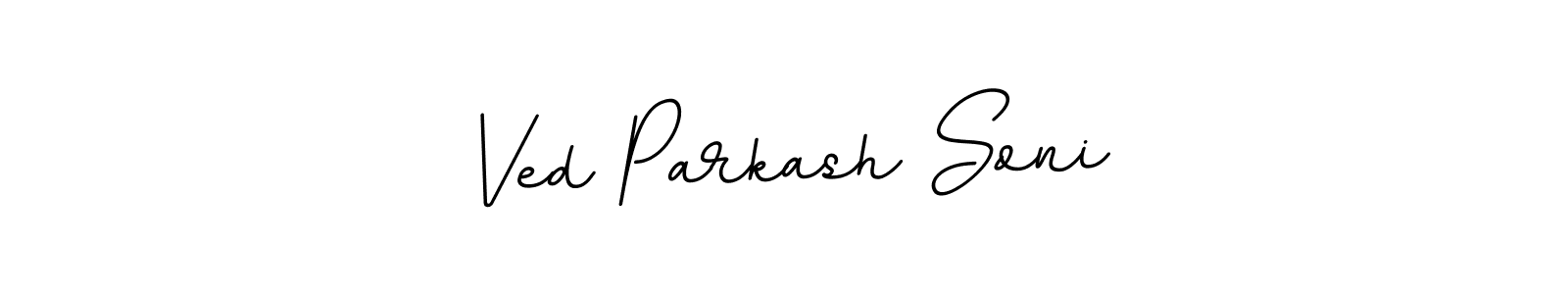 How to make Ved Parkash Soni name signature. Use BallpointsItalic-DORy9 style for creating short signs online. This is the latest handwritten sign. Ved Parkash Soni signature style 11 images and pictures png