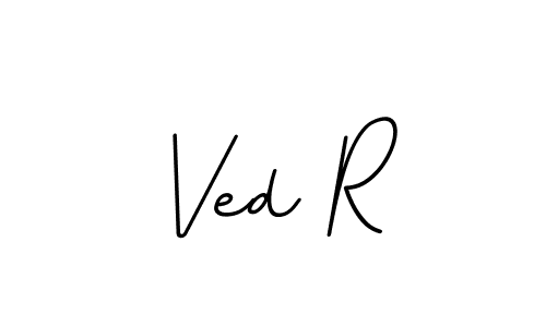 Design your own signature with our free online signature maker. With this signature software, you can create a handwritten (BallpointsItalic-DORy9) signature for name Ved R. Ved R signature style 11 images and pictures png