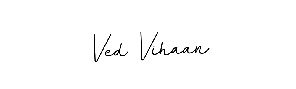 Use a signature maker to create a handwritten signature online. With this signature software, you can design (BallpointsItalic-DORy9) your own signature for name Ved Vihaan. Ved Vihaan signature style 11 images and pictures png