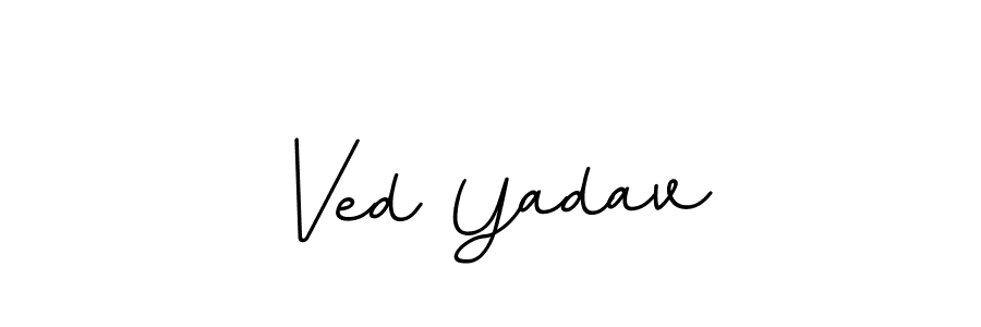 Use a signature maker to create a handwritten signature online. With this signature software, you can design (BallpointsItalic-DORy9) your own signature for name Ved Yadav. Ved Yadav signature style 11 images and pictures png