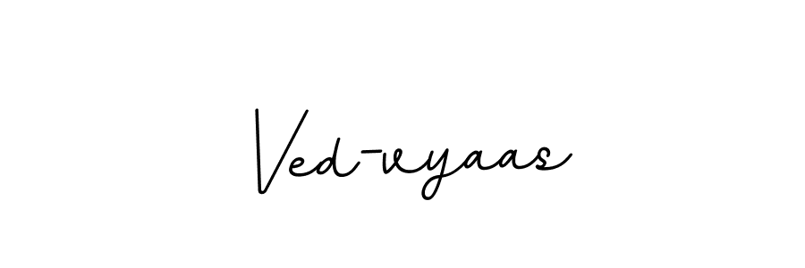 Design your own signature with our free online signature maker. With this signature software, you can create a handwritten (BallpointsItalic-DORy9) signature for name Ved-vyaas. Ved-vyaas signature style 11 images and pictures png