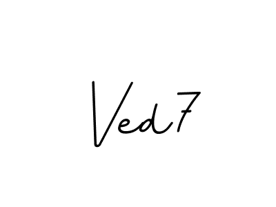 Design your own signature with our free online signature maker. With this signature software, you can create a handwritten (BallpointsItalic-DORy9) signature for name Ved7. Ved7 signature style 11 images and pictures png
