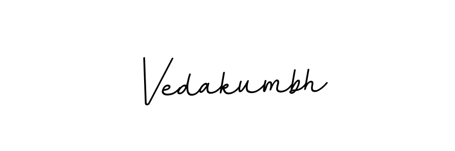 Design your own signature with our free online signature maker. With this signature software, you can create a handwritten (BallpointsItalic-DORy9) signature for name Vedakumbh. Vedakumbh signature style 11 images and pictures png