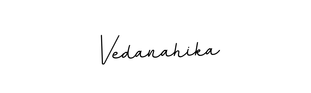 Use a signature maker to create a handwritten signature online. With this signature software, you can design (BallpointsItalic-DORy9) your own signature for name Vedanahika. Vedanahika signature style 11 images and pictures png