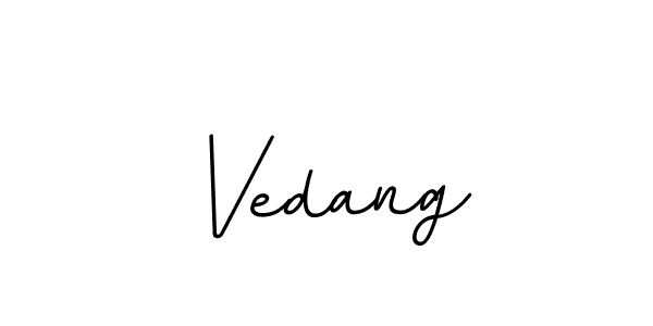 Make a beautiful signature design for name Vedang. With this signature (BallpointsItalic-DORy9) style, you can create a handwritten signature for free. Vedang signature style 11 images and pictures png