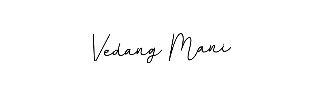 The best way (BallpointsItalic-DORy9) to make a short signature is to pick only two or three words in your name. The name Vedang Mani include a total of six letters. For converting this name. Vedang Mani signature style 11 images and pictures png