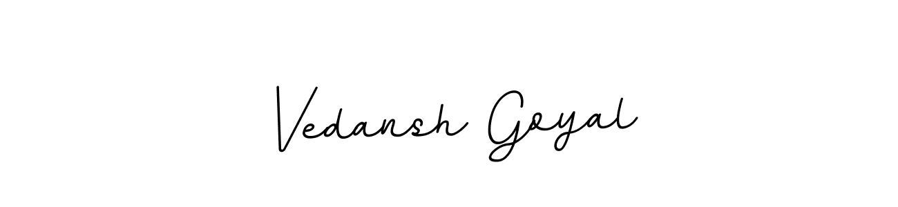 Create a beautiful signature design for name Vedansh Goyal. With this signature (BallpointsItalic-DORy9) fonts, you can make a handwritten signature for free. Vedansh Goyal signature style 11 images and pictures png