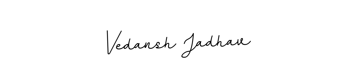 if you are searching for the best signature style for your name Vedansh Jadhav. so please give up your signature search. here we have designed multiple signature styles  using BallpointsItalic-DORy9. Vedansh Jadhav signature style 11 images and pictures png
