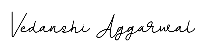 A stylish, flowing autograph style designed for name Vedanshi Aggarwal using BallpointsItalic-DORy9 typography. Perfect for digital creative projects. Vedanshi Aggarwal signature style 11 images and pictures png