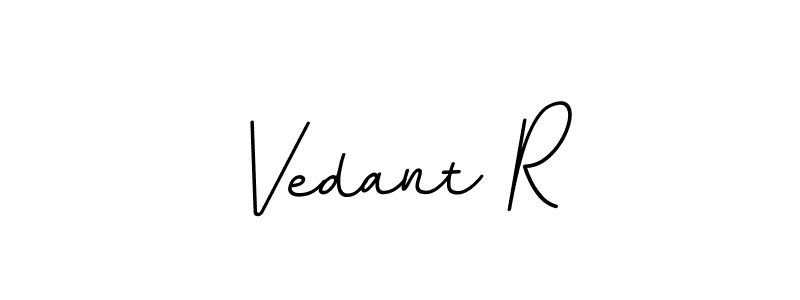 Make a beautiful signature design for name Vedant R. With this signature (BallpointsItalic-DORy9) style, you can create a handwritten signature for free. Vedant R signature style 11 images and pictures png