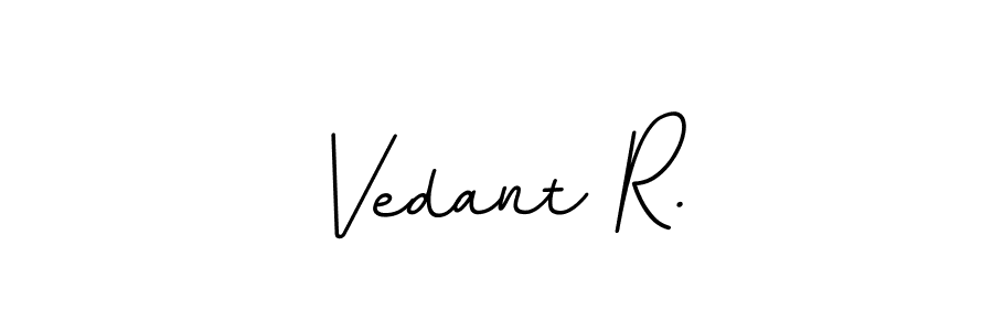 Make a beautiful signature design for name Vedant R.. With this signature (BallpointsItalic-DORy9) style, you can create a handwritten signature for free. Vedant R. signature style 11 images and pictures png