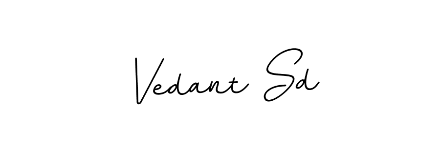 Make a beautiful signature design for name Vedant Sd. With this signature (BallpointsItalic-DORy9) style, you can create a handwritten signature for free. Vedant Sd signature style 11 images and pictures png