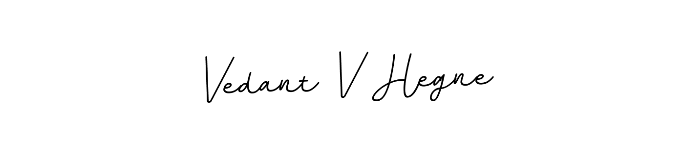 How to make Vedant V Hegne name signature. Use BallpointsItalic-DORy9 style for creating short signs online. This is the latest handwritten sign. Vedant V Hegne signature style 11 images and pictures png