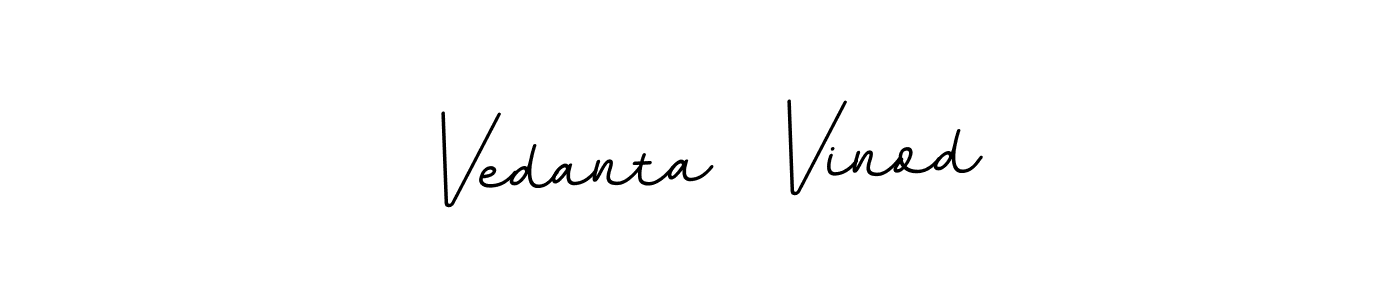 Use a signature maker to create a handwritten signature online. With this signature software, you can design (BallpointsItalic-DORy9) your own signature for name Vedanta  Vinod. Vedanta  Vinod signature style 11 images and pictures png