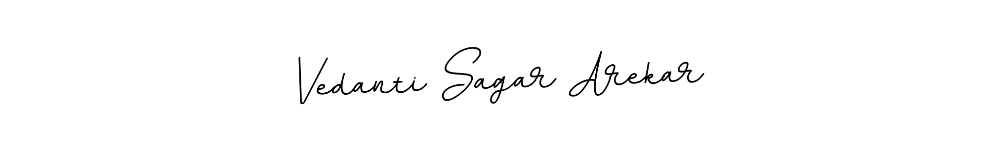 Make a beautiful signature design for name Vedanti Sagar Arekar. With this signature (BallpointsItalic-DORy9) style, you can create a handwritten signature for free. Vedanti Sagar Arekar signature style 11 images and pictures png