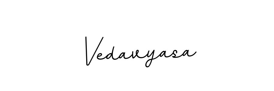 Use a signature maker to create a handwritten signature online. With this signature software, you can design (BallpointsItalic-DORy9) your own signature for name Vedavyasa. Vedavyasa signature style 11 images and pictures png