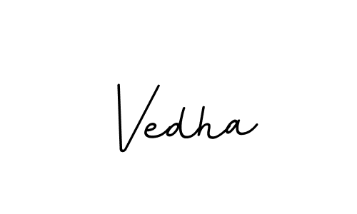 Design your own signature with our free online signature maker. With this signature software, you can create a handwritten (BallpointsItalic-DORy9) signature for name Vedha. Vedha signature style 11 images and pictures png