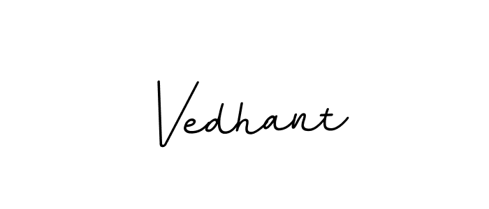 It looks lik you need a new signature style for name Vedhant. Design unique handwritten (BallpointsItalic-DORy9) signature with our free signature maker in just a few clicks. Vedhant signature style 11 images and pictures png