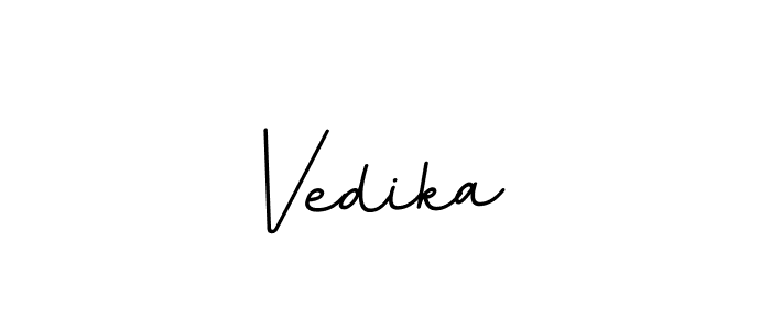 How to make Vedika  name signature. Use BallpointsItalic-DORy9 style for creating short signs online. This is the latest handwritten sign. Vedika  signature style 11 images and pictures png