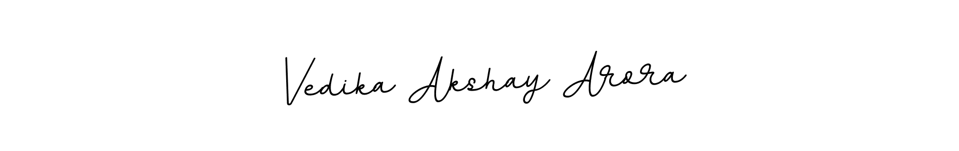 Also You can easily find your signature by using the search form. We will create Vedika Akshay Arora name handwritten signature images for you free of cost using BallpointsItalic-DORy9 sign style. Vedika Akshay Arora signature style 11 images and pictures png