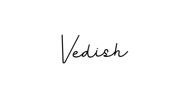 Make a beautiful signature design for name Vedish. With this signature (BallpointsItalic-DORy9) style, you can create a handwritten signature for free. Vedish signature style 11 images and pictures png