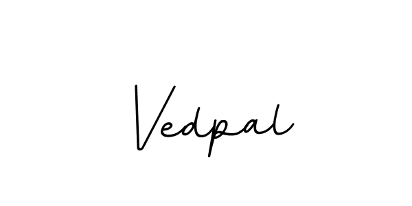 How to make Vedpal name signature. Use BallpointsItalic-DORy9 style for creating short signs online. This is the latest handwritten sign. Vedpal signature style 11 images and pictures png